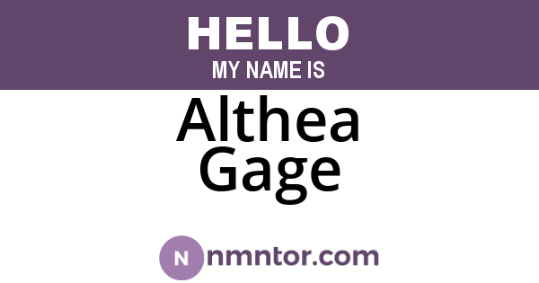 Althea Gage