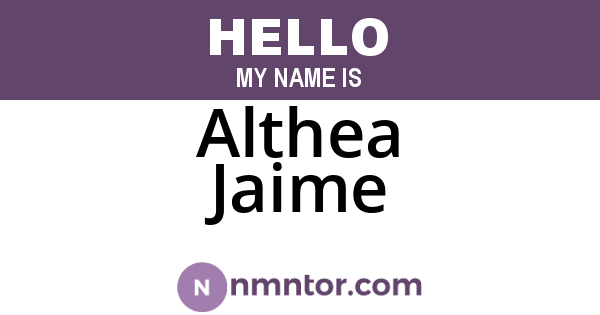 Althea Jaime