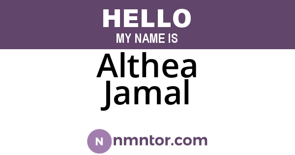 Althea Jamal