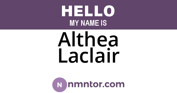 Althea Laclair