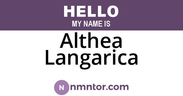 Althea Langarica
