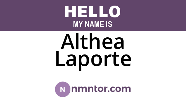 Althea Laporte