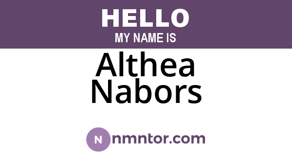 Althea Nabors