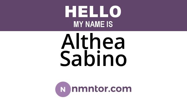 Althea Sabino