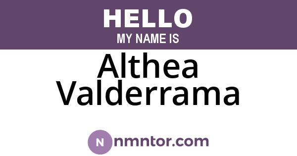 Althea Valderrama