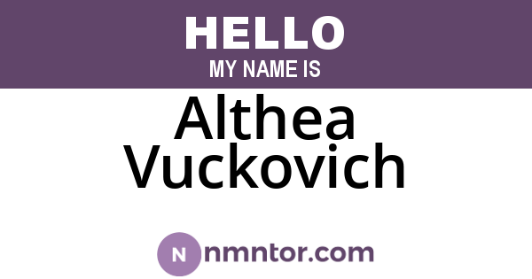 Althea Vuckovich