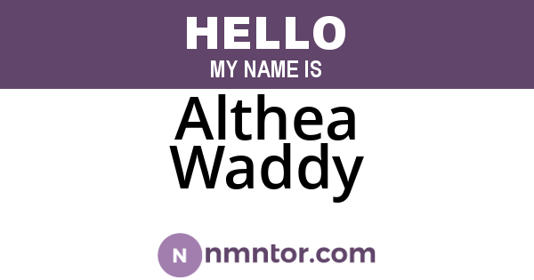 Althea Waddy