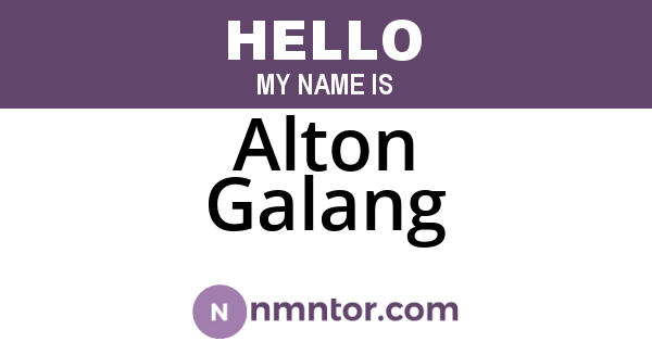 Alton Galang