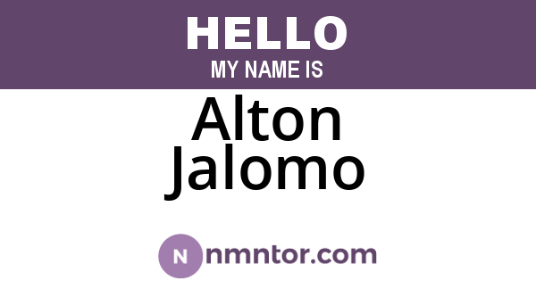 Alton Jalomo