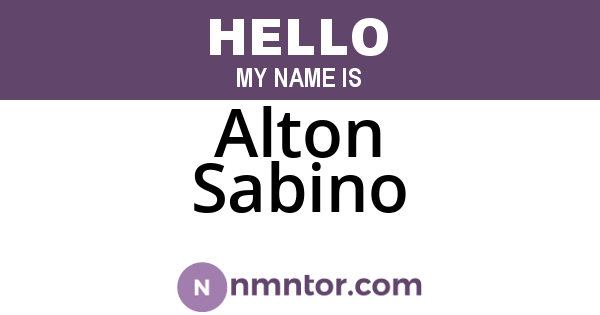 Alton Sabino