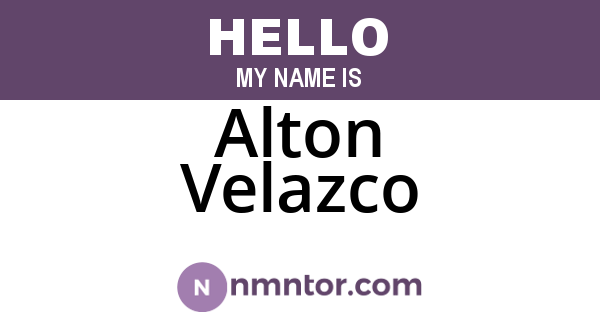 Alton Velazco