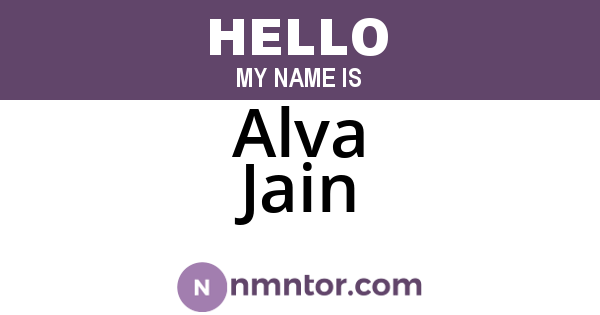 Alva Jain