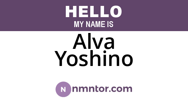 Alva Yoshino