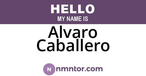 Alvaro Caballero