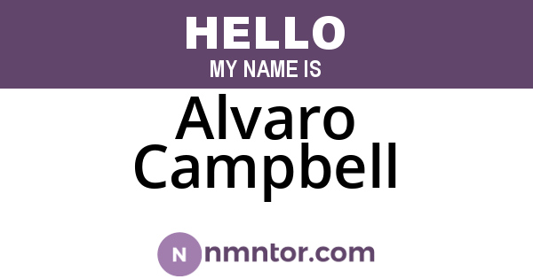 Alvaro Campbell