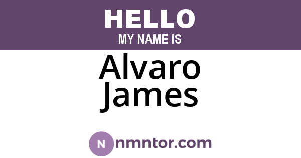 Alvaro James