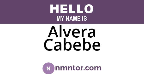 Alvera Cabebe