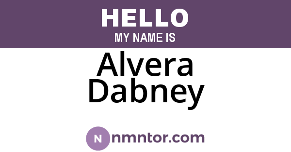 Alvera Dabney