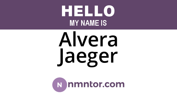 Alvera Jaeger