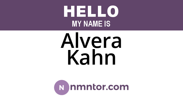 Alvera Kahn