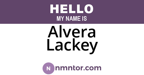 Alvera Lackey
