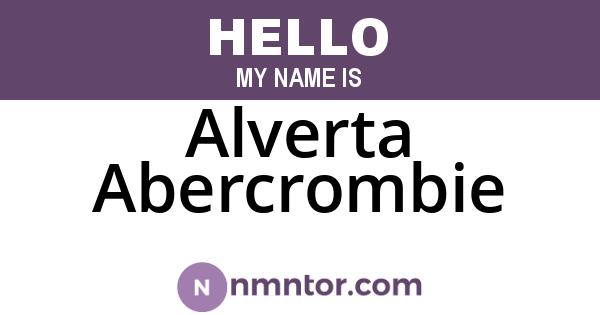 Alverta Abercrombie