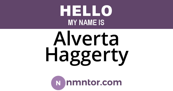 Alverta Haggerty