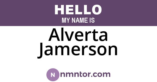 Alverta Jamerson