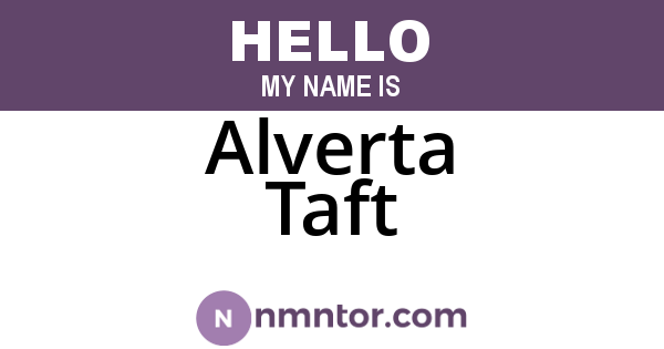 Alverta Taft