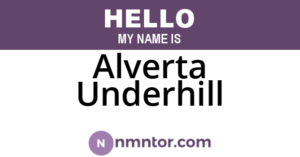 Alverta Underhill