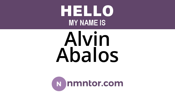 Alvin Abalos