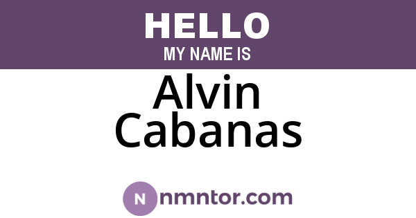 Alvin Cabanas