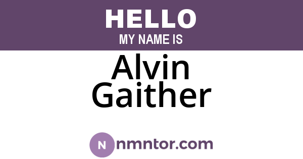 Alvin Gaither