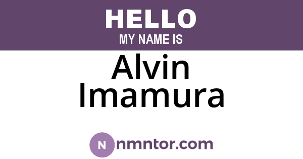 Alvin Imamura