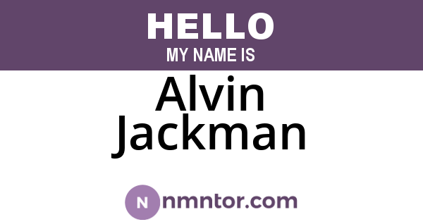 Alvin Jackman