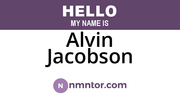 Alvin Jacobson
