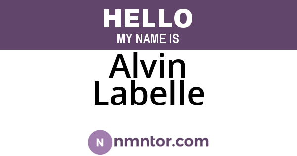 Alvin Labelle