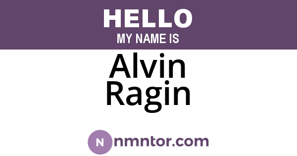 Alvin Ragin