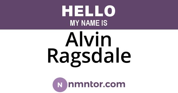 Alvin Ragsdale