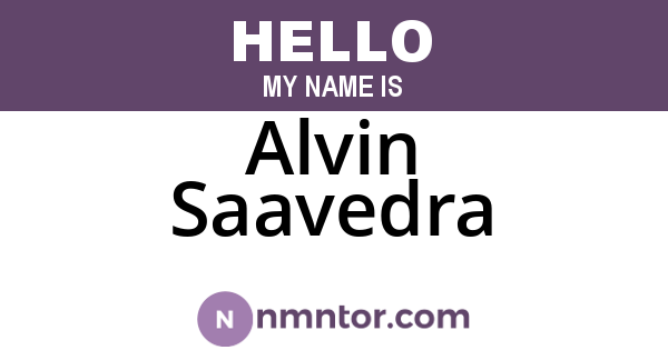 Alvin Saavedra