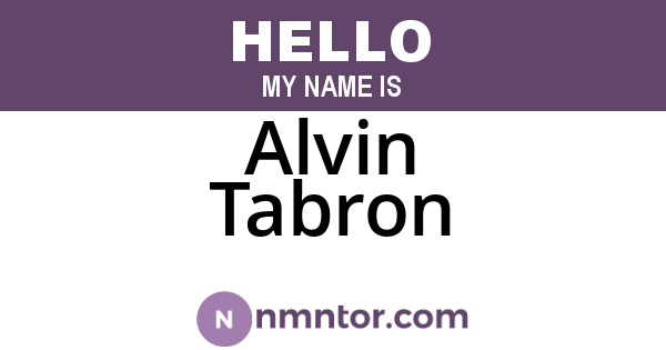 Alvin Tabron