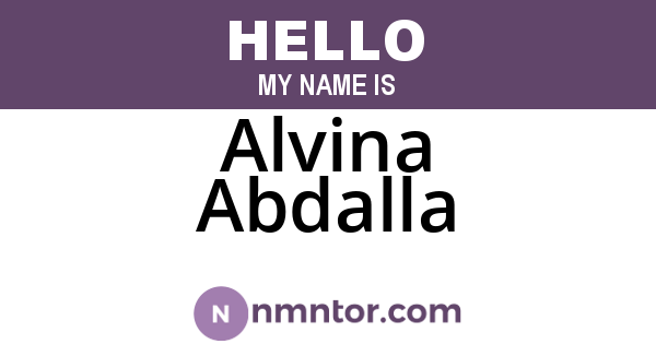 Alvina Abdalla