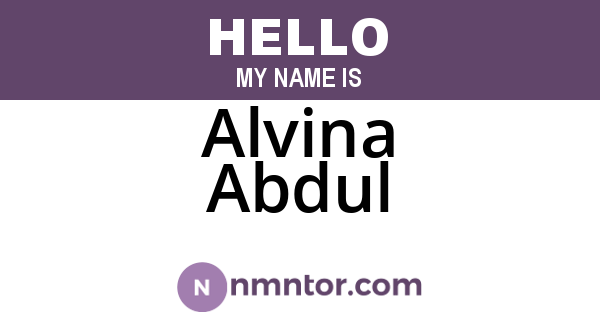 Alvina Abdul