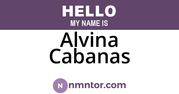 Alvina Cabanas