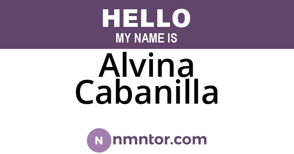 Alvina Cabanilla