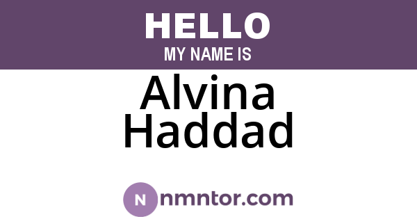 Alvina Haddad