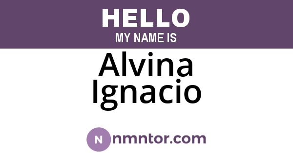 Alvina Ignacio