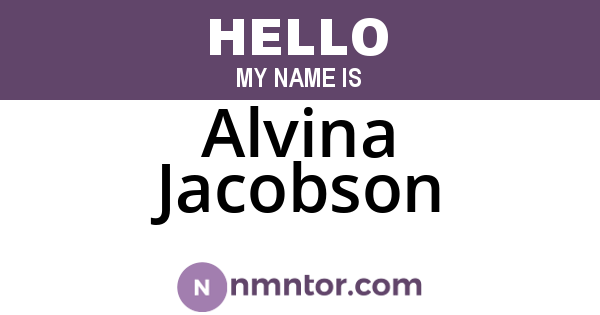 Alvina Jacobson
