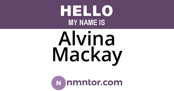 Alvina Mackay