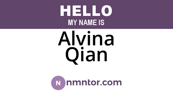 Alvina Qian
